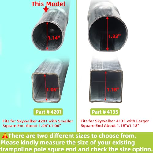 Trampoline Replacement Poles for Skywalker 4201 & 4202 - Foam Sleeve Included