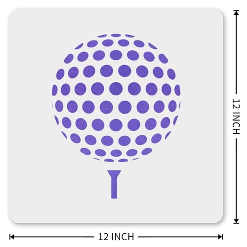 MAGJUCHE Golf Ball Stencil 12 Inches, Reusable Sport Stencil for Painting DIY Crafts Decor