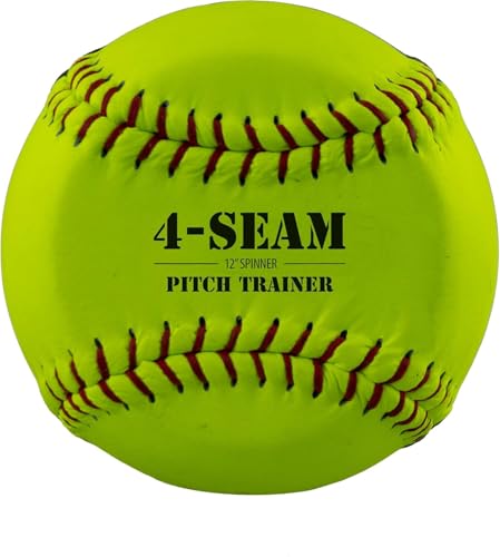 Bownet 4 Seams Spin Softball Training Ball for Pitching & Spin Control