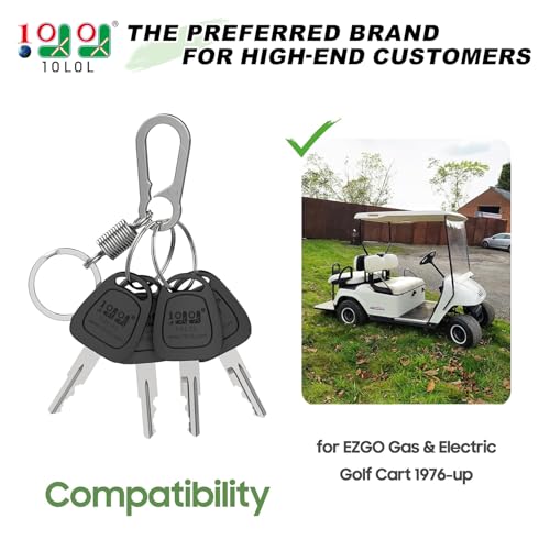 Golf Cart Ignition Keys - 4 Pack Replacement for EZGO 1976-Up