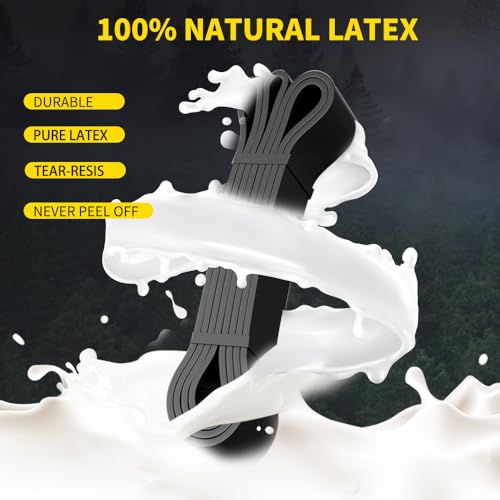 Black Resistance Band - Natural Latex Pull Up Band for Fitness