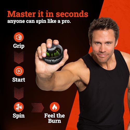 Thumb-Wind Gyro Ball - Up to 18,000 RPM Hand Strengthener
