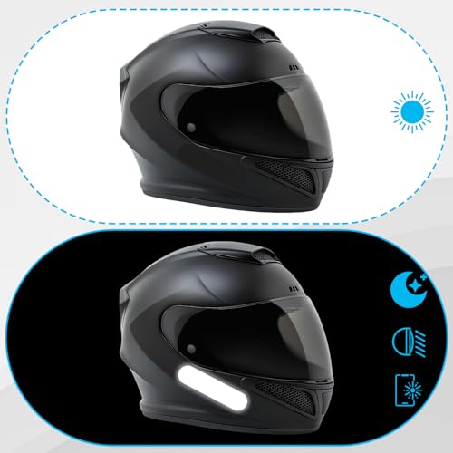 10PCS Black Reflective Tape - Motorcycle Helmet Safety Decals