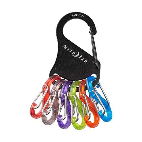 Nite IZE KeyRack Steel S-Biner Key Organizer Pack of 2 - Colorful Keychain Clips