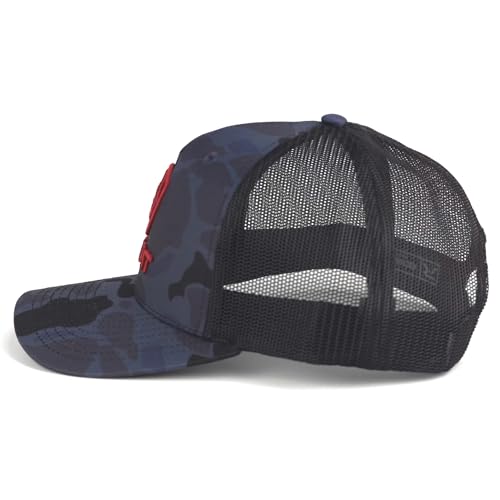 ARIAT Men's Navy Camo Richardson 112 Trucker Cap with Red 3D Embroidered Logo - Basic