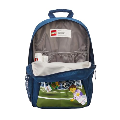Kids City Heritage LEGO Backpack with Soccer Goal Design, Navy, One Size