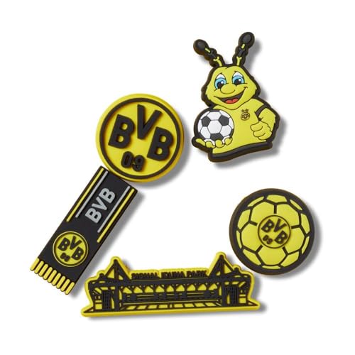 Football Club Shoe Charms - 5 Pack BVB Soccer Decoration