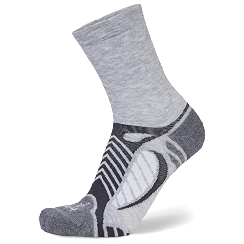 Balega Ultralight Performance Running Socks Large Grey/White - Men & Women