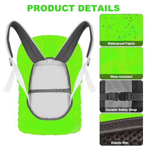Waterproof Rain Cover for Backpack - S Size (18L-25L) Green