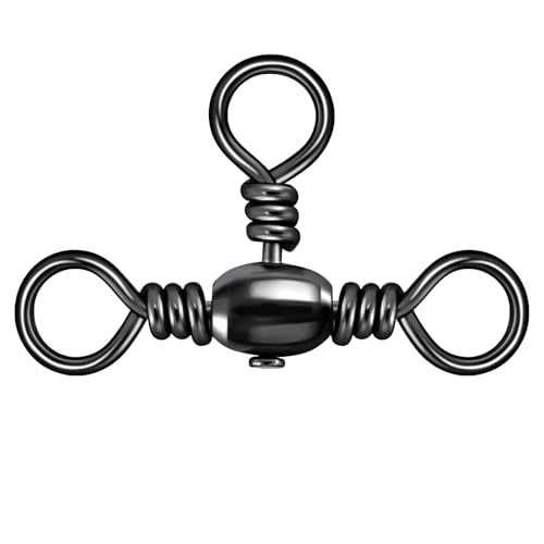 3 Way Swivels Fishing Tackle - 50-Pack 35-175LB Stainless Steel