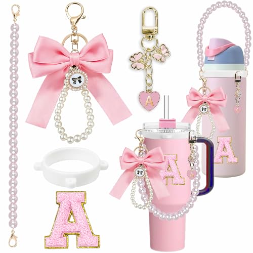 Pearl Handle Strap Accessory Set for Owala Water Bottle - Pink