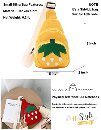 Mini Sling Backpack for Girls - Red Strawberry Design
