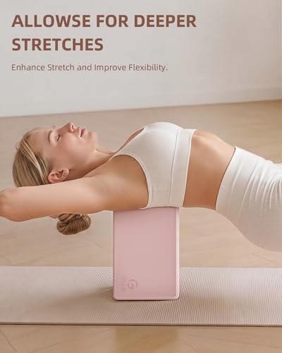 Yoga Blocks 2 Pack - Light Pink High-Density EVA Foam Props