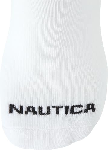 Nautica Men’s Low Cut Cushioned No-Show Socks 8-Pack | Black/Gray/White