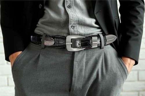 Texas Longhorns Crocodile Tip Leather Concho Belt - 42