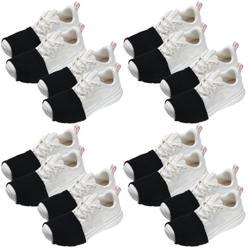 Haysandy Medium Black Dance Shoe Covers for Adults, 8 Pairs