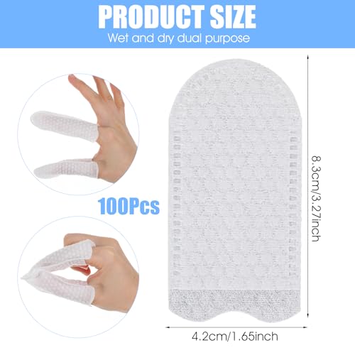 100 Pcs Disposable Cotton Finger Cots for Pet Ear Cleaning