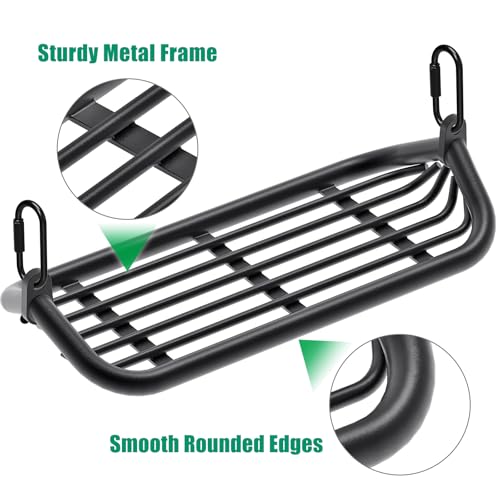 SELEWARE 17 Inch Metal Swing Seat Replacement with Carabiners