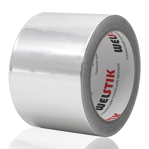 WELSTIK Professional Grade Aluminum Foil Tape 3.9mil Thick for HVAC, Sealing & Patching Hot & Cold Air Ducts,HVAC, Pipe, Air Ducts(3 Inch(72mm) by 40 Feet)