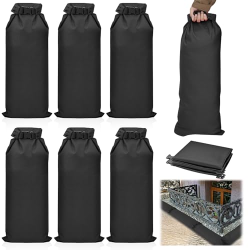 8 Pcs Flood Water Sand Bags Waterproof Sandbags Barrier Reusable Sand Bags with Insert Buckle Flood Protection for Home Door Window Basement Garage Rain Water Control, 28 x 11 Inch(Black)