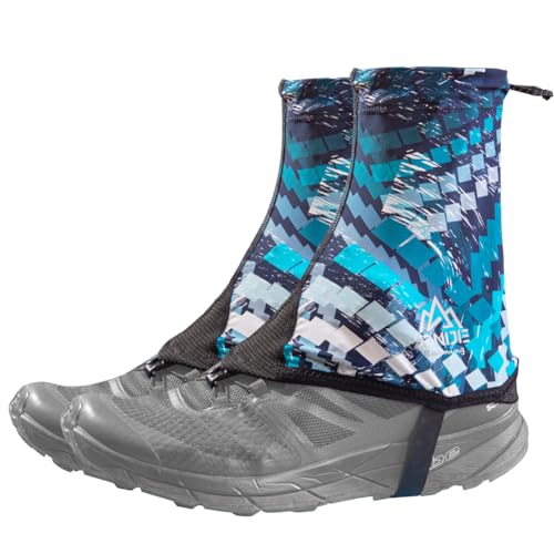 Trail Gaiters for Low Shoes - Blue, Large - Breathable & Durable