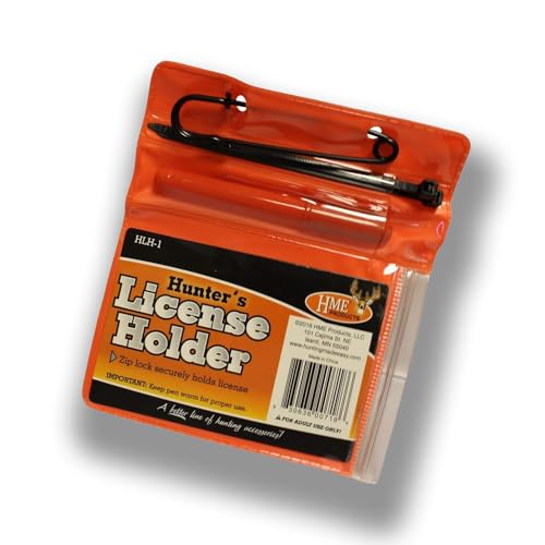 Waterproof Hunting License Holder with Integrated Pen and Zip Ties