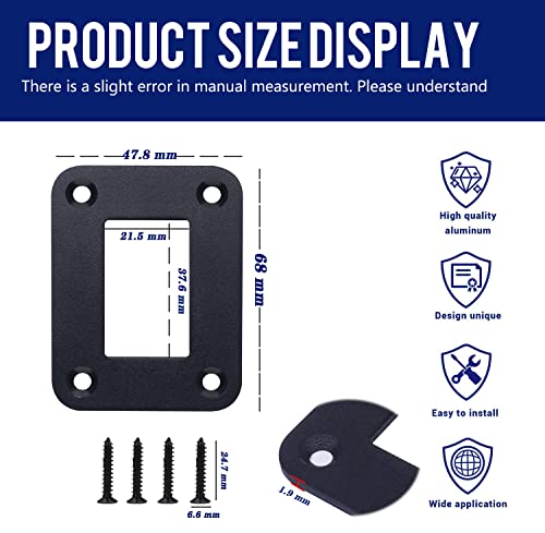 1 Gang Rocker Toggle Switch Panel - Aluminum Housing for Vehicles