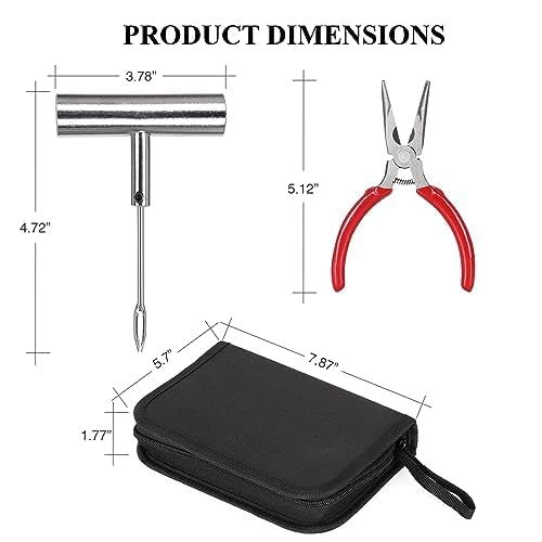 61pcs Tire Repair Kit with Quick Seal for Cars, Trucks, Motorcycles - Universal Tools