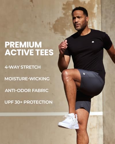 INTO THE AM Men's Black XL Workout T-Shirt Dry Fit Gym Tee with Logo – Athletic Activewear