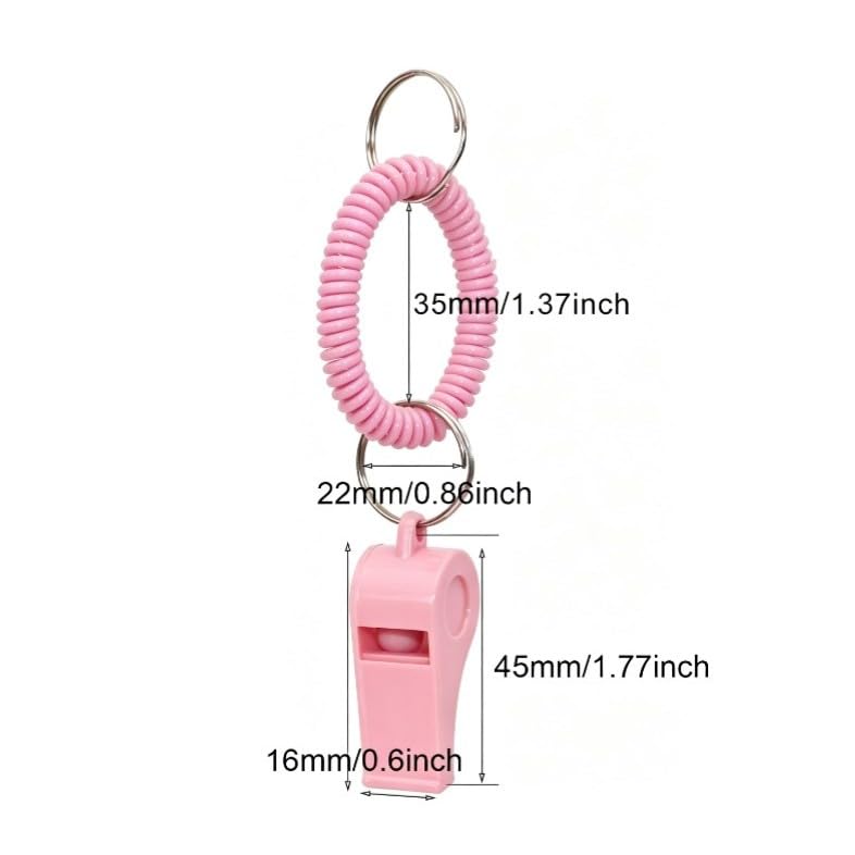 Sports Whistle with Adjustable Wrist Strap - High-Frequency Pink