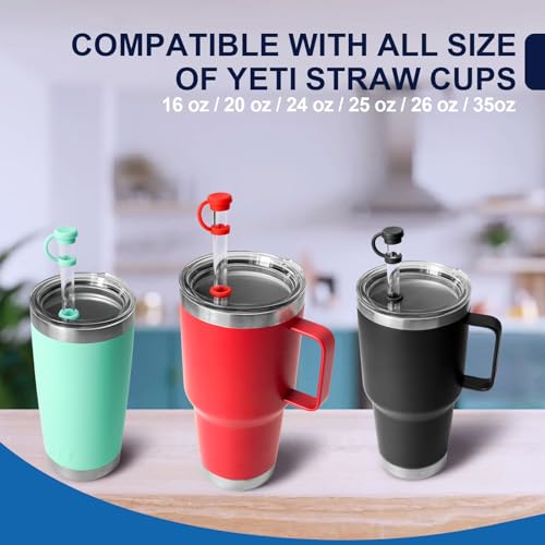 Silicone Spill Stopper Set for YETI Cup - Black 4PCS