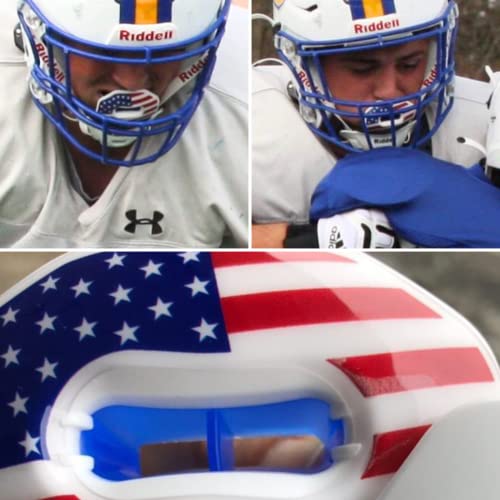Flag Football Mouth Guard with 3D LipFit Design for Kids - No Boil Instant Fit