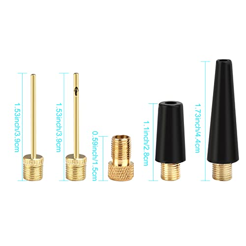 5-Piece Ball Pump Needle and Nozzle Inflation Kit with Adapter