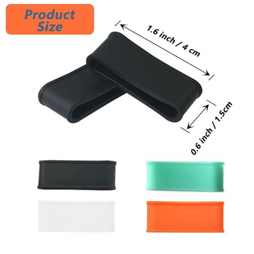 Pickleball Paddle Grip Bands - 8 Pcs Silicone Rings, 4 Colors