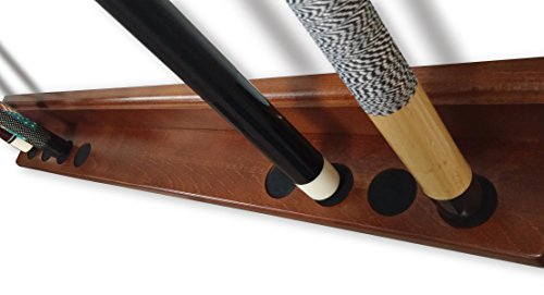 Ohio State Cue Rack - Solid Wood with Mirrored Glass Insert