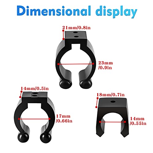 12 PCS Pool Cue Holder Clamps with Screws - Medium Size