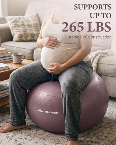 Yoga Stability Ball for Core Strength, Balance & Posture - 55/65/75cm