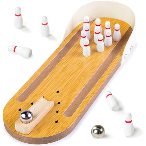 Mini Bowling Game Set for Kids - Desktop Family Fun & Stress Relief