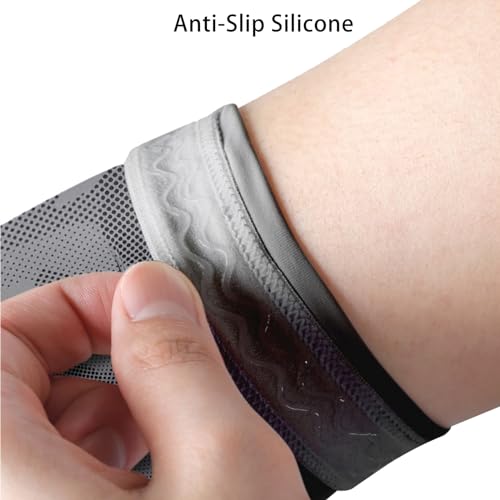 Men's Compression Arm Sleeves - UV Sun Protection for Sports
