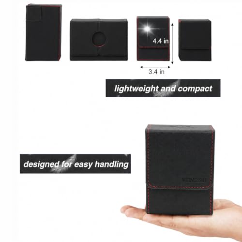 Card Deck Box for 100 Double Sleeved Cards - MTG & TCG Storage with Dividers