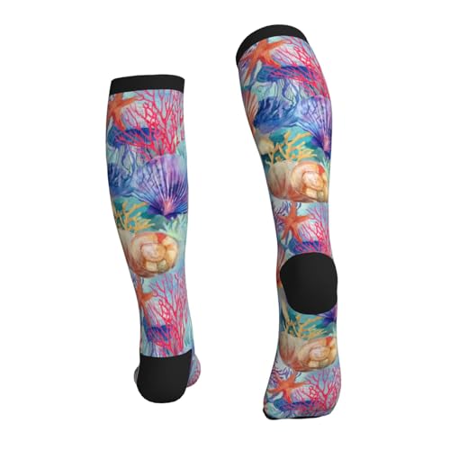 Compression Socks - Camo Print Knee High Support Socks - One Size Sea