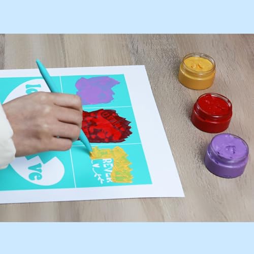 DGAGA Halloween Batty Silk Screen Stencils Reusable Scrary Self Adhesive Chalk Mesh Stencils Silkscreen Pattern Stencil for Autumn Decoration, DIY Farmhouse Wood