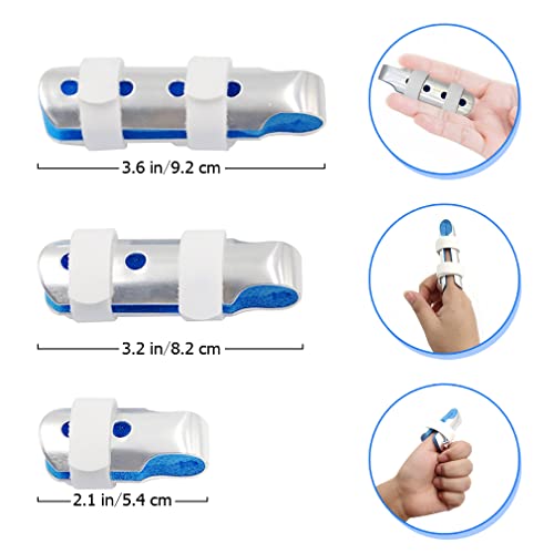 Finger Splint Set - Adjustable Support for Mallet & Trigger Fingers (3 Sizes)