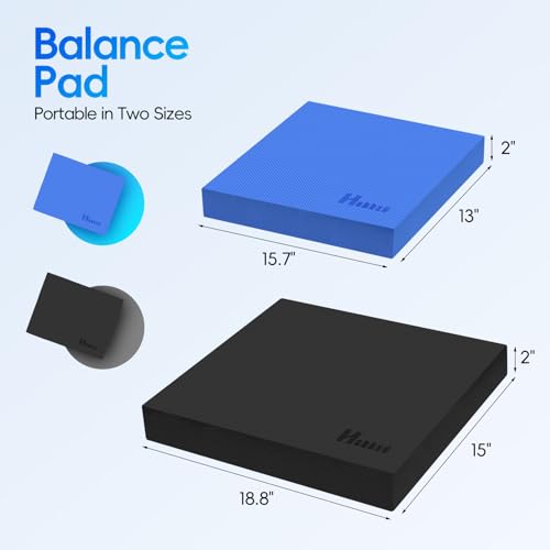 Professional Foam Balance Pad for Therapy & Stability - Blue, 15.7x13in