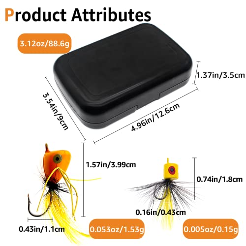 Ghanneey 20pcs Fly Fishing Poppers Kit XL - Topwater Dry Flies for Bass Trout