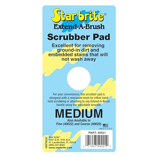 Star Brite Medium Red All-Purpose Scrubber Pad - One Size, Durable, Reusable
