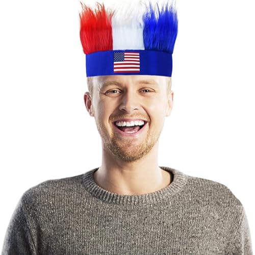 Patriotic Red White Blue Headband Set - 2 Pcs Classic