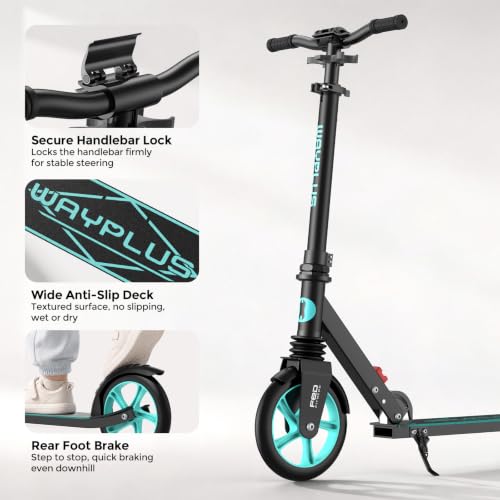 Kick Scooter for Kids and Adults - 8-Inch Wheels, Adjustable Height