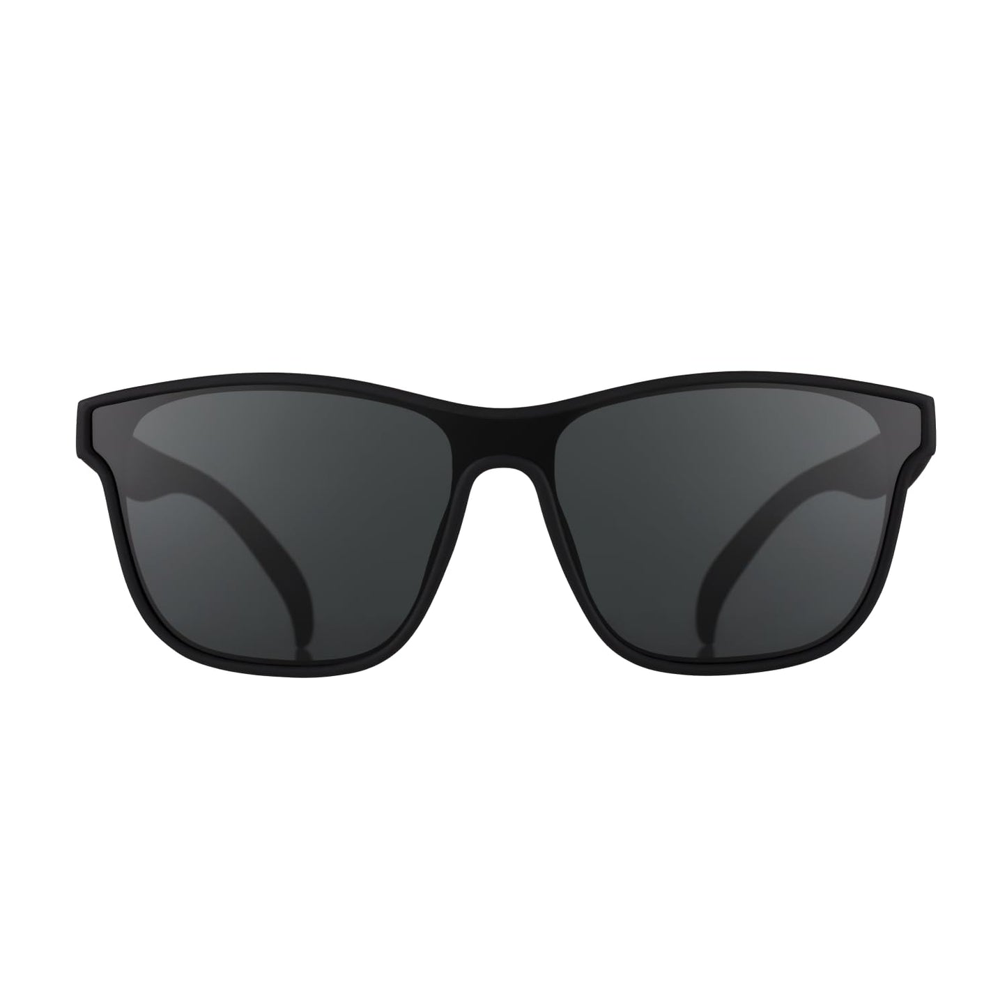 goodr The Future is Void Sunglasses Polarized Sunglasses, Medium Sized (VRG), Black Solid Frames with Black Non-Reflective Glare Reducing Lenses, UV400 Protection, No Slip, No Bounce