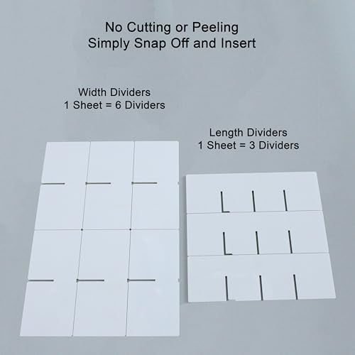(24-Pack) Large Drawer Configurable Dividers compatible with Craftsman, ArtBin Craft Storage Cabinets, (24 Width + 6 Length Dividers), (Dividers Only)
